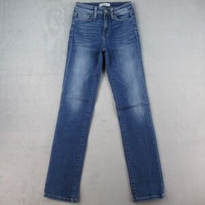Flying Monkey Y3668 Womens Straight Jeans Blue Stretch Denim Size 25
